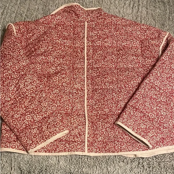 bohme Rose Pink Quilted Bomber Jacket with Cream Trim New no tags - Picture 6 of 6